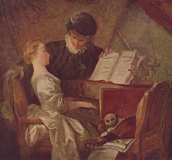 Jean-Honore Fragonard Die Musikstunde china oil painting image